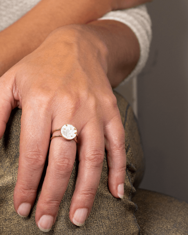 Bague Luna double