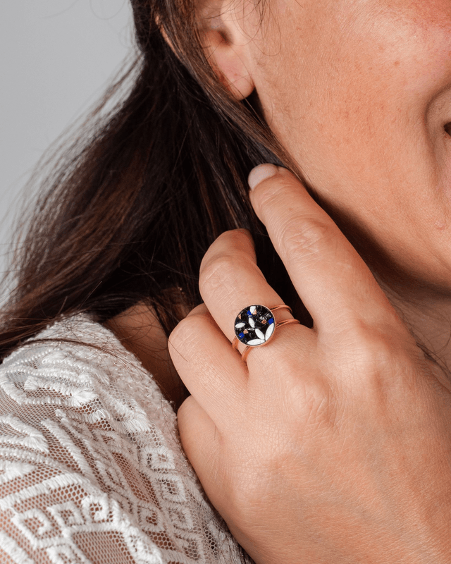 Bague Luna double